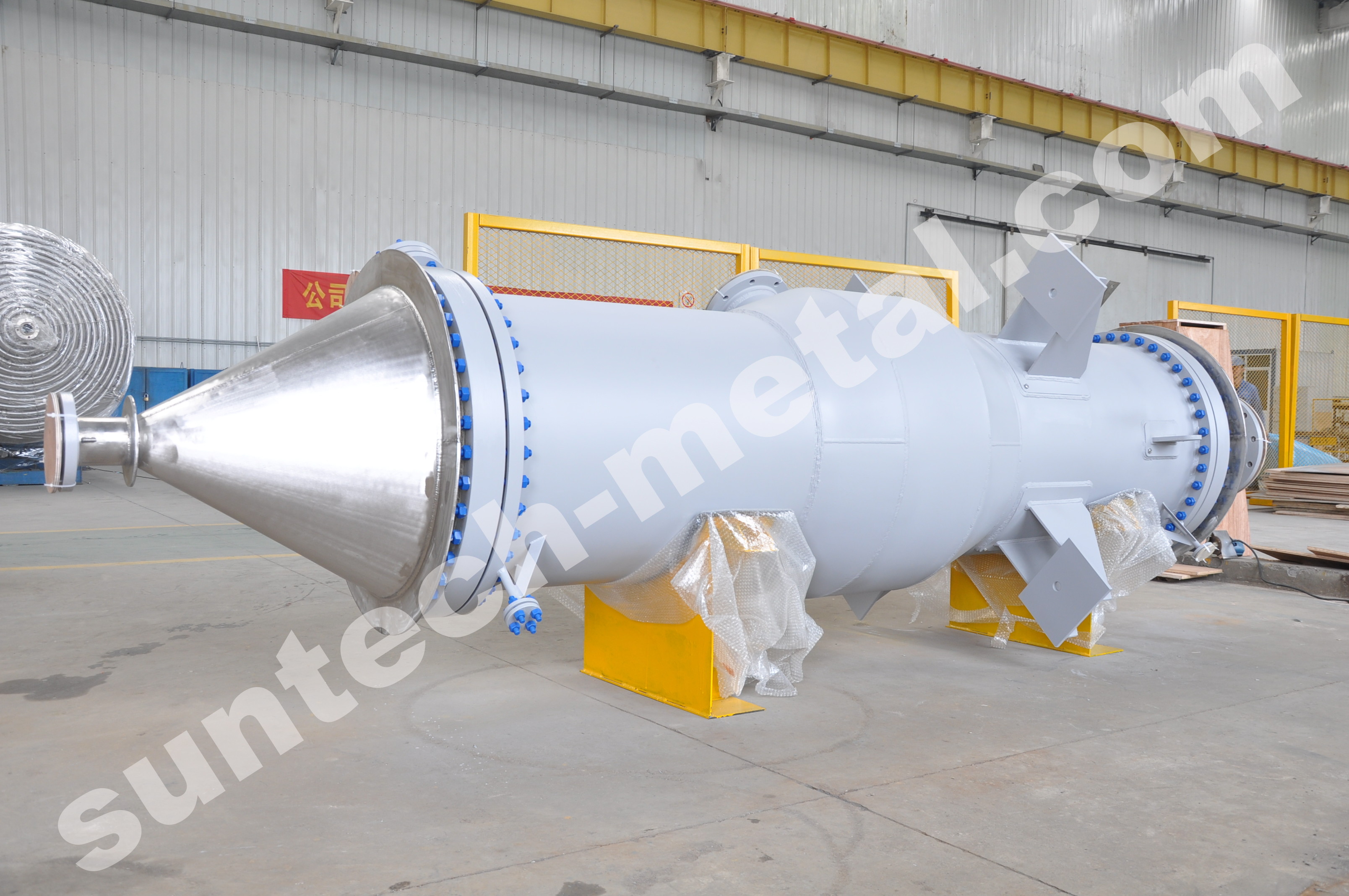ニッケルおよび炭素鋼クラッドN02201 / SA-516 Gr.70NaOH産業用の第1効果蒸発器